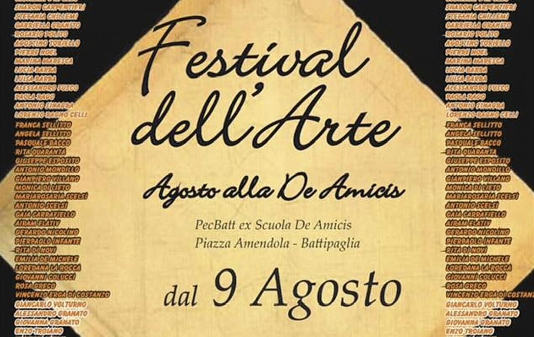 Agosto Alle De Amicis: In Chiusura Il “Festival Dell’arte”