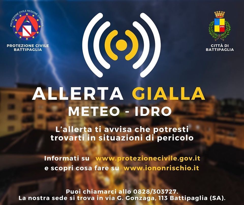 Allerta Meteo Gialla, In Arrivo Vento Forte E Temporali: La Protezione Civile Si Prepara