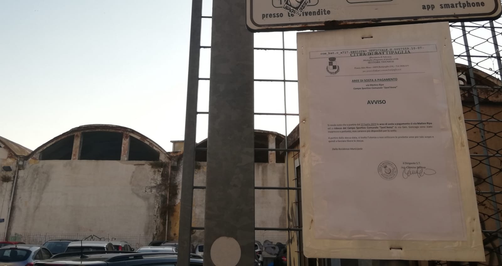Nuovo ‘stress’ Per La Mobilità Urbana A Battipaglia: Soppressi I Parcheggi Di Via Ripa E Di Via Gen. Gonzaga