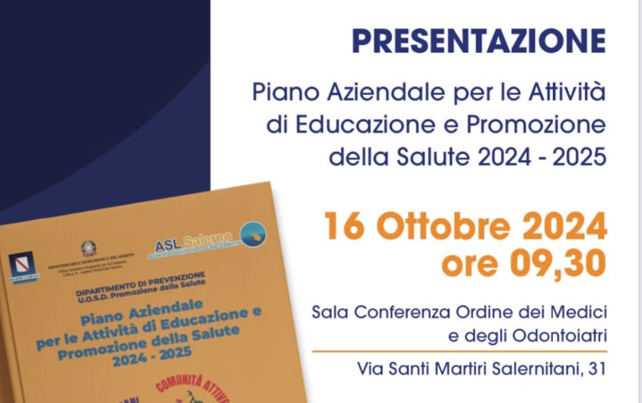 Educazione E Promozione Della Salute: L’ASL Di Salerno Presenta Il Nuovo Piano Aziendale