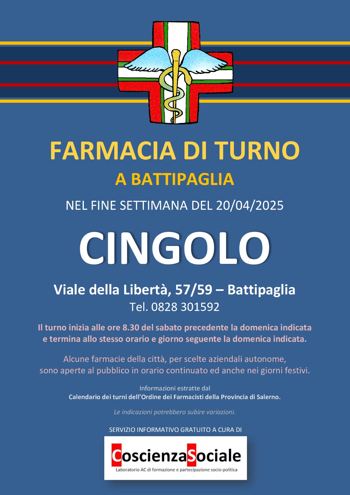 Farmacia Di Turno A Battipaglia: Servizio Attivo Nel Weekend Del 20 Aprile 2025